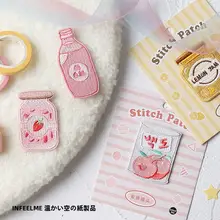 可愛い布貼り刺繍パッチ【DIY・ファッション・スマホケース用装飾】