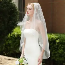 エレガントなレースの新婦用ヘッドドレス【中長丈・結婚式・パーティー用】