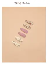 花柄布製ヘアクリップ【子供用・サイドバング・アクセサリー】