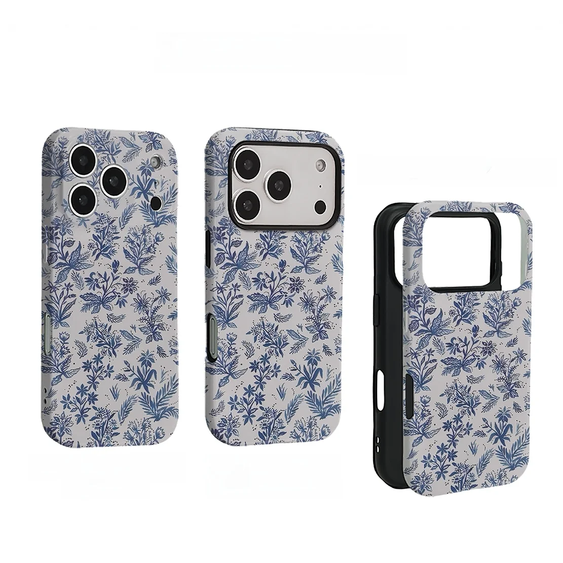青花瓷デザインの高級フィルム二合一スマホケース：iPhone・Huawei・Xiaomi対応の新中式スタイルがおすすめ
