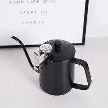 304不鏡鋼製 蓋付きコーヒーポット【テフロンコーティング・ロングノズル・ハンドドリップ用】
