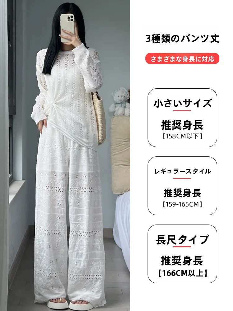 ワイドデニムと比べて、夏の通勤コーデにぴったりな「レー スのハイウエストパンツ」は？