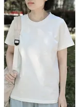 シンプルなデザインのゆったりとした短袖Tシャツ【女性用・カジュアル・コットン素材】