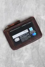 ミニ財布 メンズ 本革 クレイジーホースレザー ヴィンテージ シンプル カードケース コインケース 免許証ケース