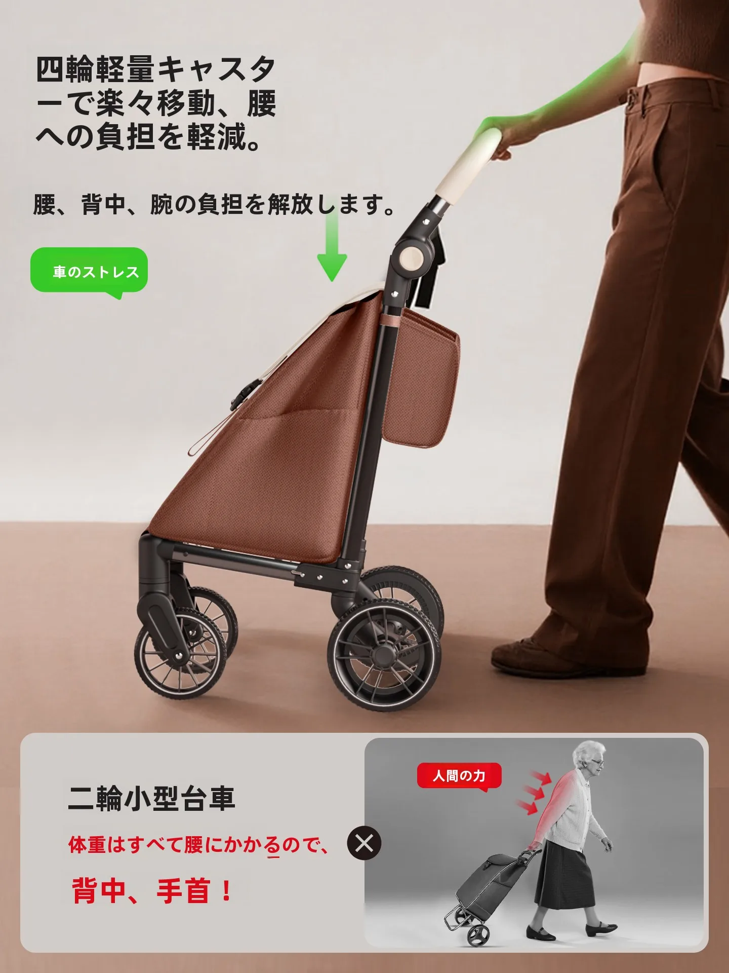 折りたたみ式ショッピングカート：軽量で持ち運びやすい家庭用四輪タイプの実用性解析