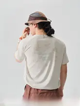 アウトドアスポーツ吸湿速乾Tシャツ【短袖・POLARTEC・自然系トーテムプリント・抗菌】