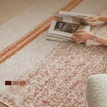 洗えるおしゃれなリビング用ラグ【猫の爪対策・こげ茶・北欧風・掃除が簡単】（セットアップ対応）
