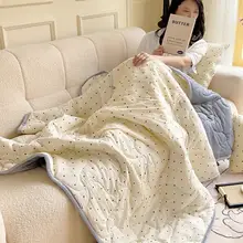 法式デザインの木棉抱枕兼用寝具【超柔らかいクリスタルフリース・折りたたみ可能・車用・お昼寝用】（セットアップ対応）