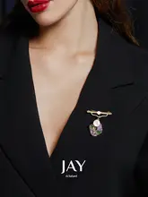 印象派デザインのブローチ【小型豪華・衣服アクセサリー・教師の日ギフト】
