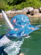 大きなつばのサーフハット【夏用・防風・UVカット・アウトドア・フィッシング対応】