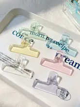 透明アクリルクリップ【高級感あるデザイン・文房具用ファイル・オフィス＆学習用】