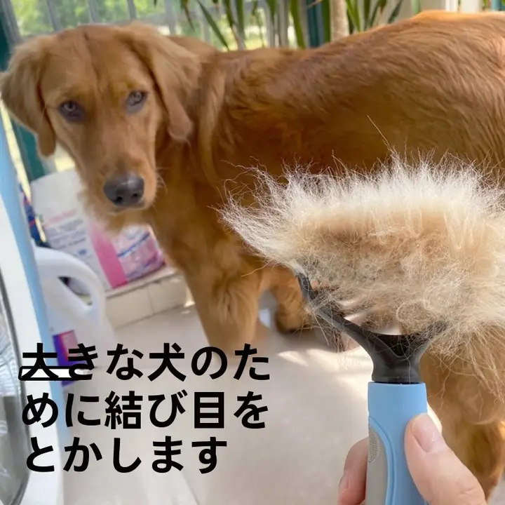 ペット用コーム【犬・猫用・毛玉取りブラシ・トイプードル・ゴールデンレトリバー向け】