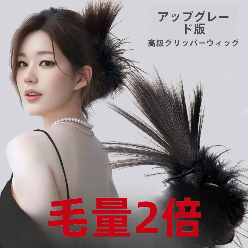 羽毛ヘアクリップで後れ毛を防ぎ、頭頂部に持続的なボリュームを実現