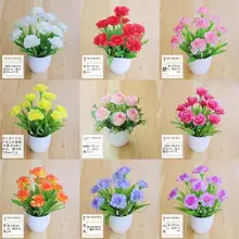 インテリア装飾用プラスチック製造花【布花・ミニ盆栽・リビング・ダイニング用】（セットアップ対応）