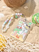 JoeJoe パイナップル犬用 ICカードケース【可愛いデザイン・ストラップ付き・学生用】