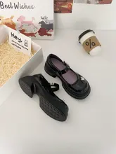 マリーシューズ レディース ホワイト 厚底 ブロックヒール フレンチ風 トラッド 通学 制服 春 秋