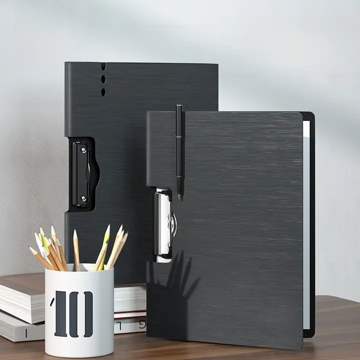 クリップボード バインダー ファイル A4 ダブルクリップ 多機能 縦型 オフィス用品 文具 書類整理 学生 試験 「Deli」
