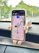 かわいいカートンデザインの車載スマホホルダー【吸盤式・エアコン吹出口取り付け】