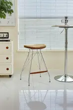 レトロデザイン バースツール【ソフトパッド・シンプル・軽やかな高脚椅子】