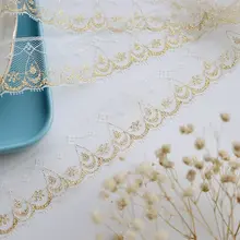 金糸刺繍レース生地【柔らかいレース・広幅・旗袍用】
