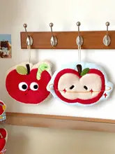 かわいいリンゴデザインのフック付きコーラルフリースハンドタオル