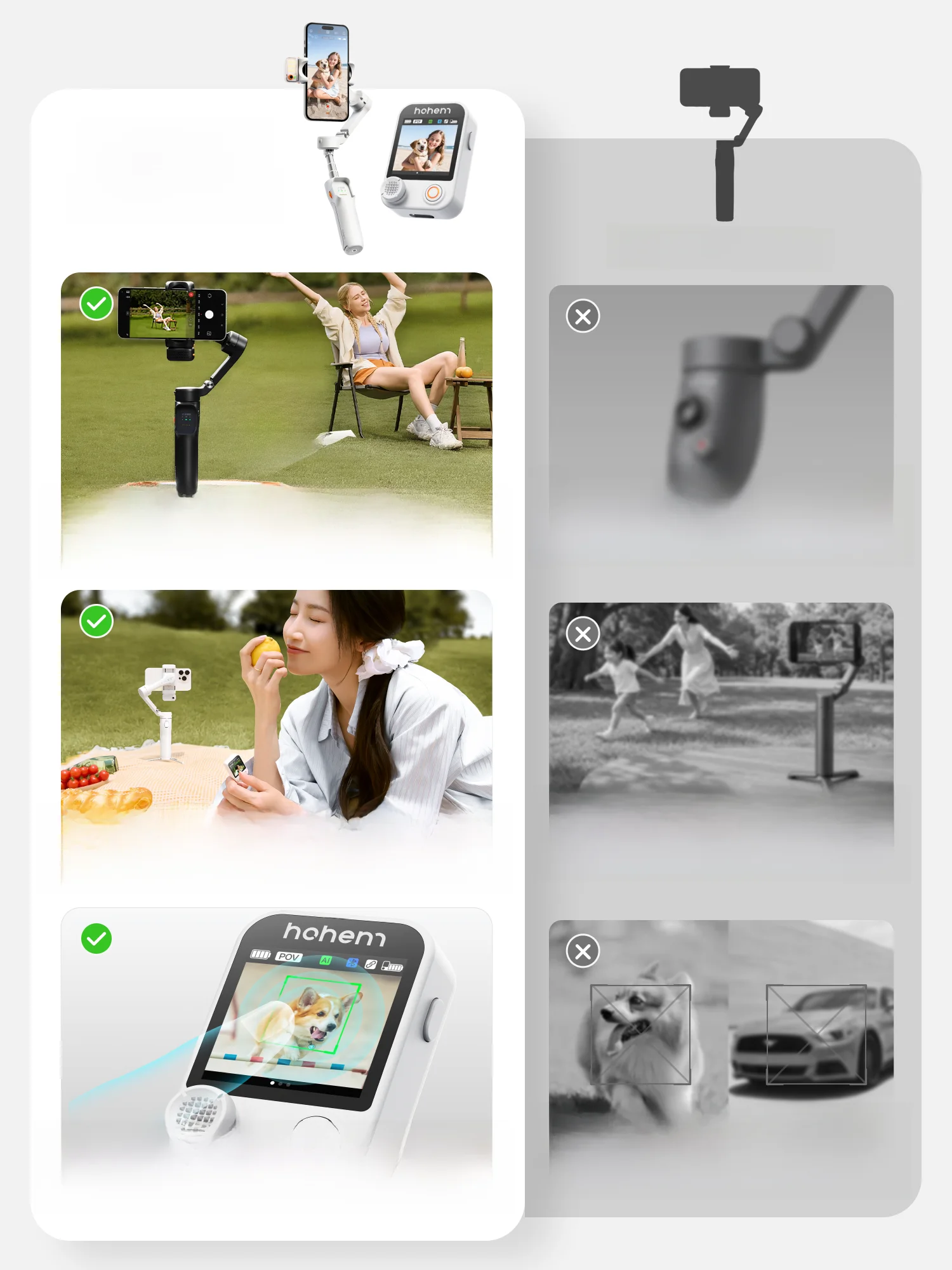 スマホで動画を作るには、3軸防振スタビライザーが不可欠