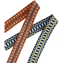 欧式フリルデザイン ソファスカート用生地【グレーオレンジ・3cm幅・クッション装飾】