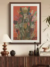 フランス風ヴィンテージアート 壁掛け花卉装飾画【リビング・ダイニング・寝室用】