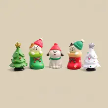 かわいいクリスマスソックスの猫飾り小物【デスクトップ装飾・プレゼントにも最適】