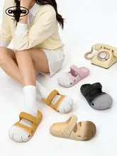 かわいい雪球猫爪デザインの夏用サンダル【厚底・防滑・マaryジェンスタイル】
