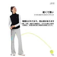 女性用冬季軽量ボディウォーマー【保温・ランニング・テニス・ゴルフ対応・アウトドアウェア】