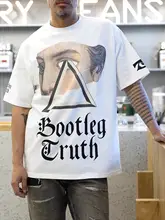 極上の柔らかさのコットン製ルーズフィットプリントTシャツ【丸首・ストリートスタイル・個性的デザイン】