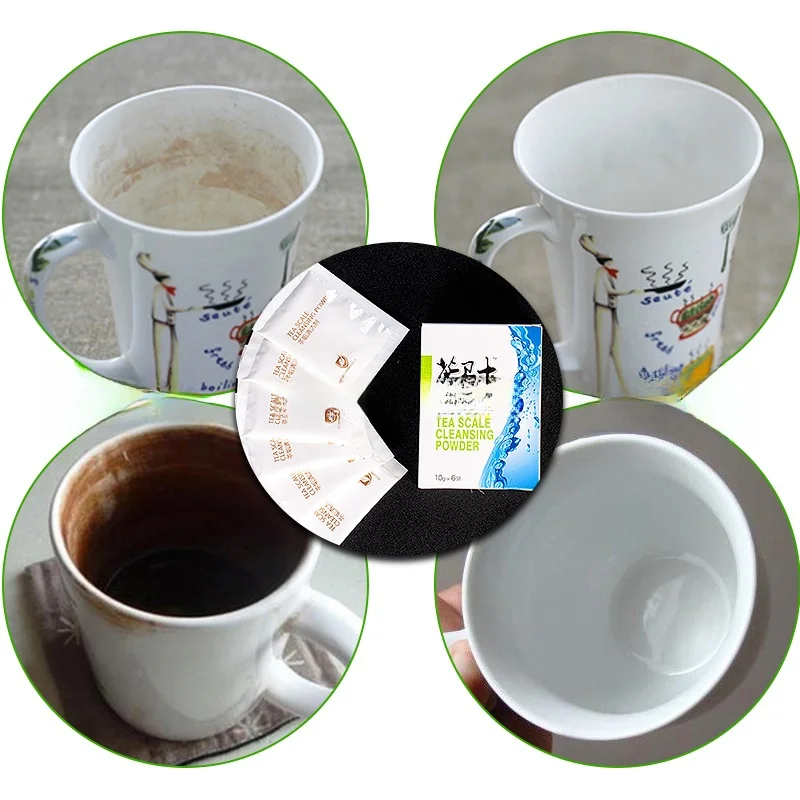 茶器用アルカリ性粉末洗剤：水垢除去に最適な過酸化カルシウムベースの家庭用クリーナー