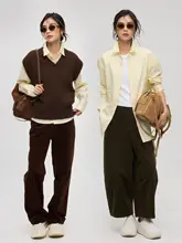 オープンカラーのフィットシャツ【女性用・カジュアルスタイル】
