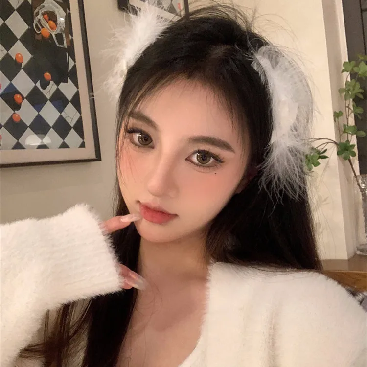 かわいいおしゃれな千羽鶴アレンジ用羽毛ヘアクリップ【春向け・美しいスタイル】