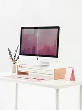 デスクトップモニター昇降スタンド 引き出し収納付き スタンド デスク用 MAC デスクトップ シンプルなデザイン 実用的