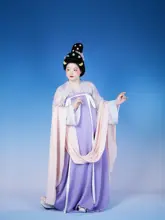 ワンピース漢服女性の春と秋の胸までの長さのシャツとスカートワンピース