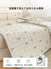 四季対応の薄型ベッドパッド【滑り止め付き・純綿素材】