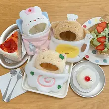 かわいいコットン製キャラクターヘッドカバー付きピロー袋【シンプルなウサギ＆クマデザイン】