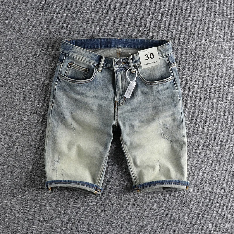 春服 メンズ 通勤用おすすめ｜薄い青デニムショートパンツの徹底解説