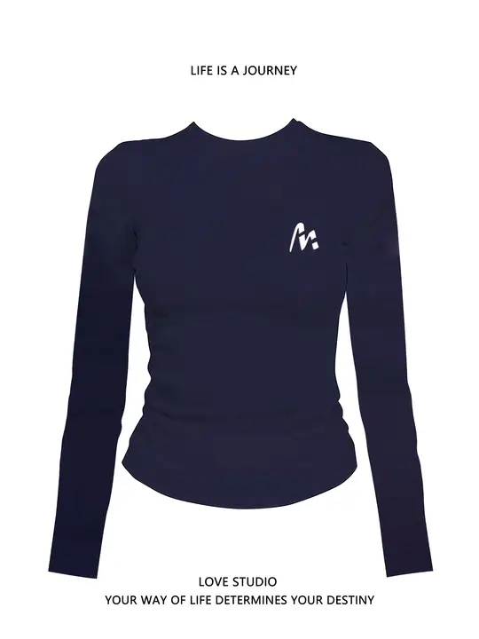 レディース長袖Tシャツ【短め丈・フィット・秋用】