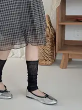 夏用 シンプルなバレエスタイルの薄手レッグカバー【ホワイト・脚痩せ効果】