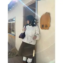 零度ソーダ 秋冬用ニットセーター【カジュアル・マリナーネック・フルスリーブ・ルーズフィット】
