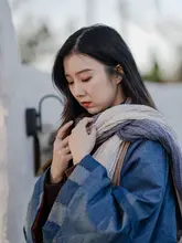 冬用レトロデザインの大きいサイズ加絨コットンガウン【開襟・刺繍入り・ルーズフィット】