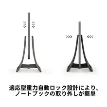 CROSS LINE ノートパソコン用 縦置きスタンド【デスクトップ収納・iPad・外部モニター対応】