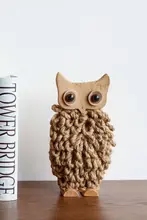 手作り木製フクロウ置物【北欧スタイル・インテリア装飾用・卓上用】
