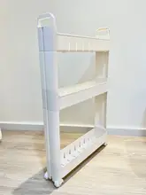 スリムデザインの隙間収納キャビネット【多層・キッチン用・冷蔵庫横】