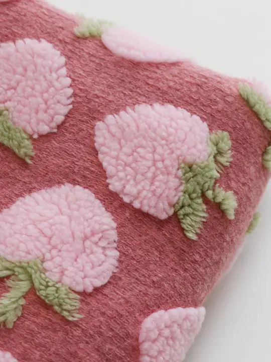 可愛い桃色のニット生地【秋冬用・刺繍デザイン・DIYクッション用】