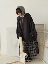レトロ風 花苞袖デザインのニットトッパー【ゆったりシルエット・秋冬用・カジュアル】