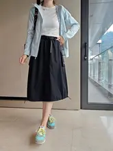 工装風デザインの花苞スカートとAラインスカート【青春を感じるスタイル・カジュアル】（セットアップ対応）